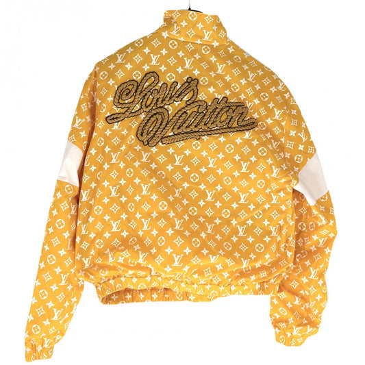 LOUIS VUITTON ルイヴィトン アウター モノグラム テクニカルトラックトップ アパレル 服 ブルゾン ジャケット 50 イエロー ホワイト 白 春 秋 ナイロン レディース【中古品】