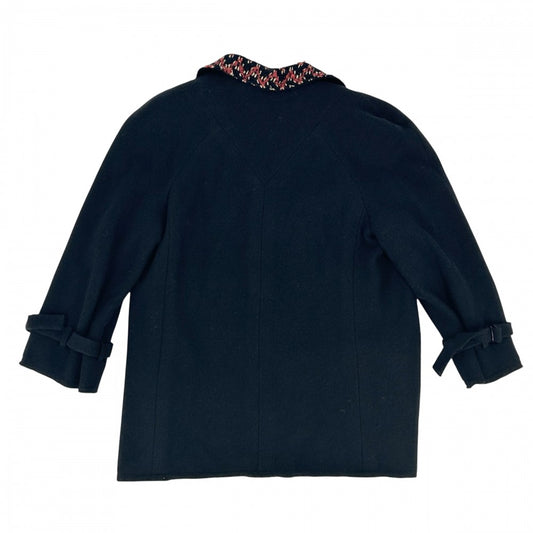 CHANEL シャネル アウター ボタンレス ジャケット アパレル 服 40 ブラック 黒 レッド 赤 春 秋 ウール カシミヤ レディース 2007年【中古品】