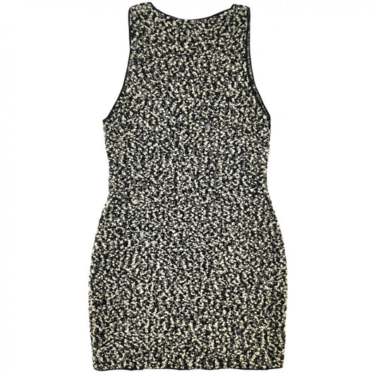 【開店SALE】 CHANEL シャネル ワンピース ツイード ノースリーブ ボタン アパレル 服 44 ブラック 黒 アイボリー 秋 ウール ナイロン レディース 1994年【中古品】