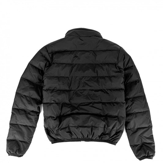 GUCCI グッチ ダウンジャケット GG ヒステリアロゴ アウター フード アパレル 服 44 439366 ブラック 黒 シルバー金具 冬 ナイロン メンズ【中古品】