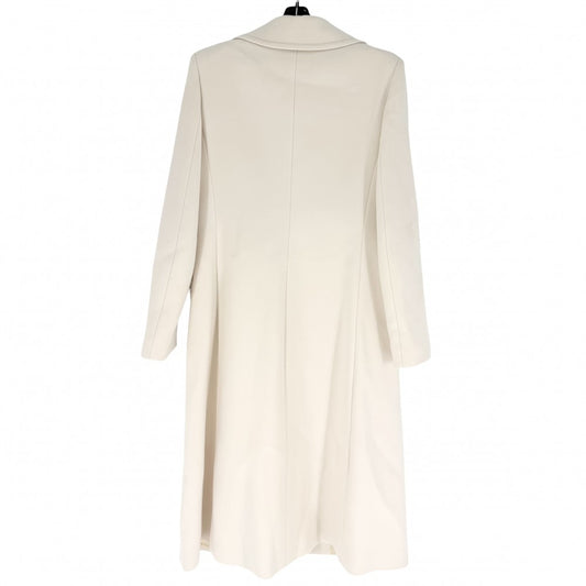 GUCCI グッチ コート ロングコート インターロッキングG アウター 上着 春 秋 服 42 592185 アイボリー ゴールド金具 秋 冬 ウール レディース【中古品】