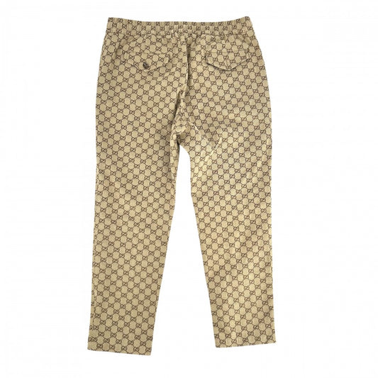 GUCCI グッチ ボトムス GGキャンバス ジョギングパンツ ズボン 52 569769 ブラウン 茶 コットン ポリエステル メンズ【中古品】