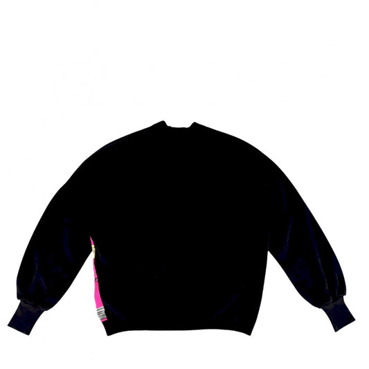 【開店SALE】 HERMES エルメス カーディガン ツイルレーヌ ETRIERS 鐙 アパレル ニット切り替え トップス 服 42 ピンク ブラック 黒 春 秋 シルク レディース【中古品】