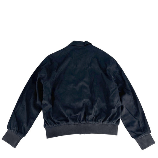 【開店SALE】 CELINE セリーヌ ブルゾン トリオンフ ジャケット アウター アパレル 服 52 2W47B585X ダークネイビー シルバー金具 春 秋 レーヨン レディース【中古品】