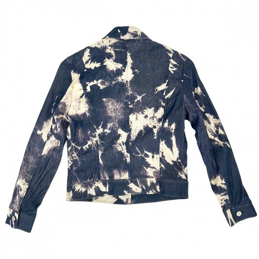 【開店SALE】 CELINE セリーヌ 長袖シャツ ショート丈ウエスタンシャツ トップス アパレル デニム 服 40 インディゴ シルバー金具 春 コットン シルク メンズ【中古品】