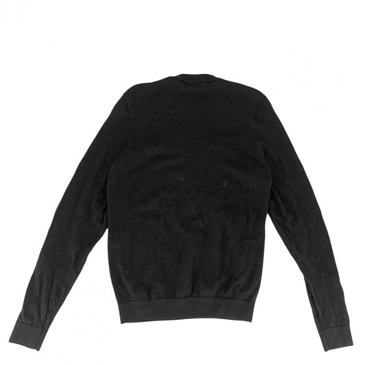 【開店SALE】 FENDI フェンディ ニット ロゴ セーター 長袖 ズッカ 服 トップス アパレル 44 FZZ426 ブラック 黒 ブラウン 茶 秋 冬 ウール メンズ【中古品】