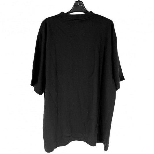 【開店SALE】 BALENCIAGA バレンシアガ 半袖Tシャツ ミラー ロゴ 服 トップス アパレル M 764235 ブラック 黒 春 夏 コットン メンズ【中古品】