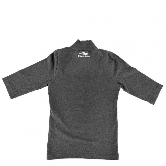 【開店SALE】 BALENCIAGA バレンシアガ 半袖Tシャツ ハイネック 3B スポーツ トップス アパレル ロゴ 刺繍 服 S 767869 チャコールグレー コットン ポリウレタン レディース【中古品】