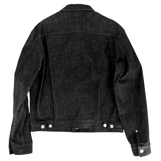 Dior ディオール デニムジャケット オブリーク アウター アパレル 服 48 013D480D236X ブラック 黒 シルバー金具 春 秋 コットン ポリエステル ポリウレタン メンズ【中古品】