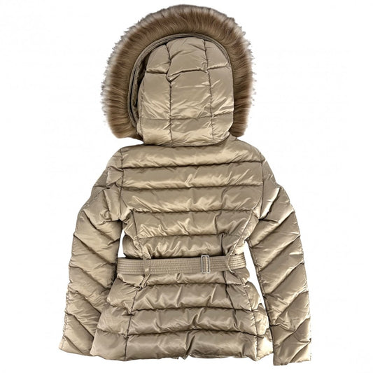 MONCLER モンクレール ダウンジャケット CUPIDONE アウター アパレル 0サイズ 服 フード付き ベージュ系 シルバー金具 冬 ナイロン レディース【中古品】