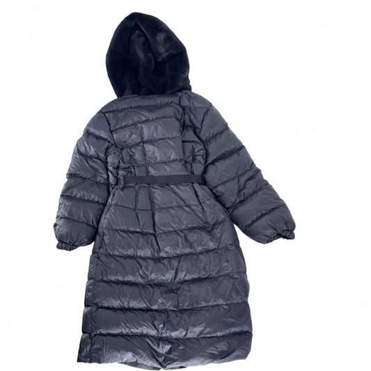 MONCLER モンクレール ダウンジャケット EVETTES ダウンコート リバーシブル 0サイズ アウター ネイビー 紺 ゴールド金具 冬 ポリエステル ナイロン レディース【中古品】