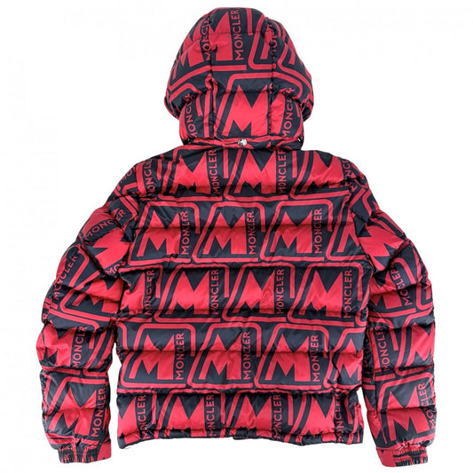 MONCLER モンクレール ダウンジャケット FRIOLAND アウター アパレル 1サイズ 服 F20911A59800 レッド 赤 ブラック 黒 ブラック金具 冬 ポリエステル メンズ【中古品】