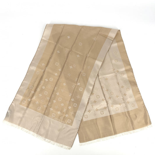 【開店SALE】 LOUIS VUITTON ルイヴィトン スカーフ モノグラム エシャルプカプリ ファッションアイテム 小物 M71051 シルク ベージュ系 レディース【中古品】