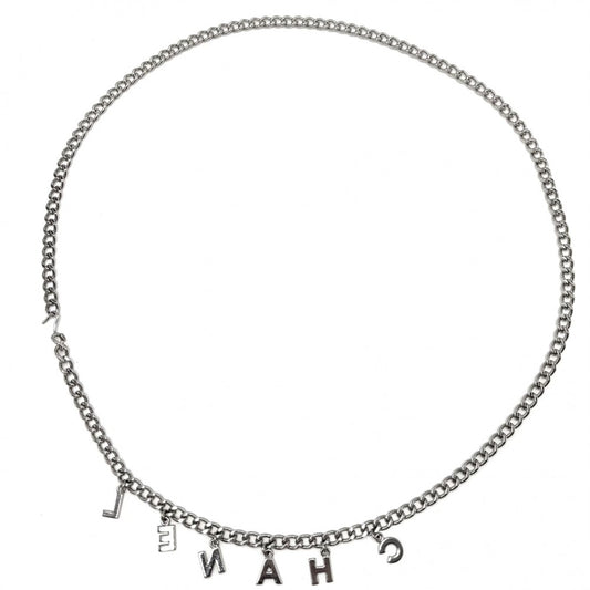 CHANEL シャネル ベルト ロゴ チェーンベルト ファッションアイテム 10V シルバー レディース 2010年【中古品】