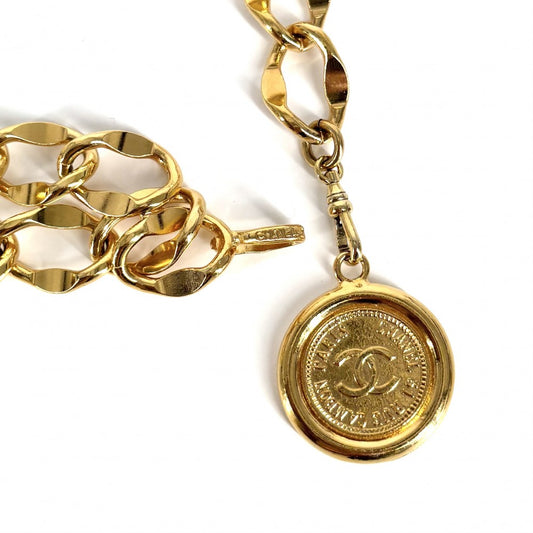 CHANEL シャネル ベルト メダル チェーンベルト ファッションアイテム 小物 ココマーク ヴィンテージ GP ゴールド レディース【中古品】