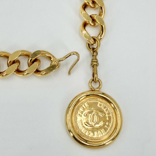 CHANEL シャネル ベルト ココマーク チェーンベルト ファッションアイテム メダル ヴィンテージ GP ゴールド レディース【中古品】