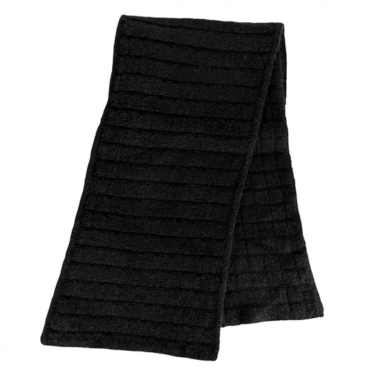 CHANEL シャネル マフラー チェック ファッションアイテム ニット ココマーク 秋 冬 カシミヤ シルク ポリアミド ブラック 黒 レディース【中古品】