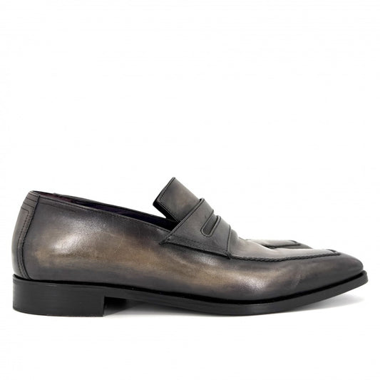 【開店SALE】 Berluti ベルルッティ ローファー デムジュール アンディ 革靴 約26cm 7.5サイズ レザー ブラウン 茶 メンズ【中古品】