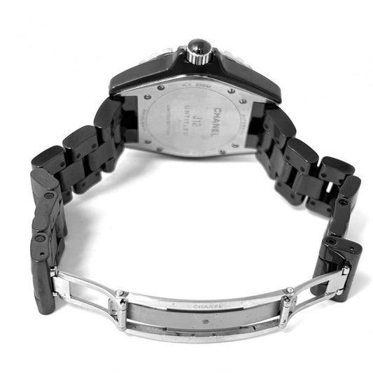 【開店SALE】 CHANEL シャネル 腕時計 J12 アンタイトル 黒文字盤 AT H5581 自動巻き セラミック ブラック 黒 メンズ【中古品】