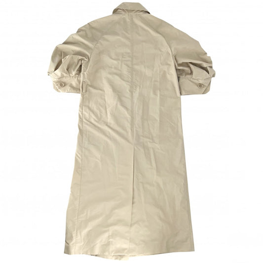 【開店SALE】 PRADA プラダ トレンチコート パフスリーブ アウター ジャケット ロングコート アパレル 服 五分袖 36 ベージュ 春 秋 コットン ポリエステル レディース【中古品】