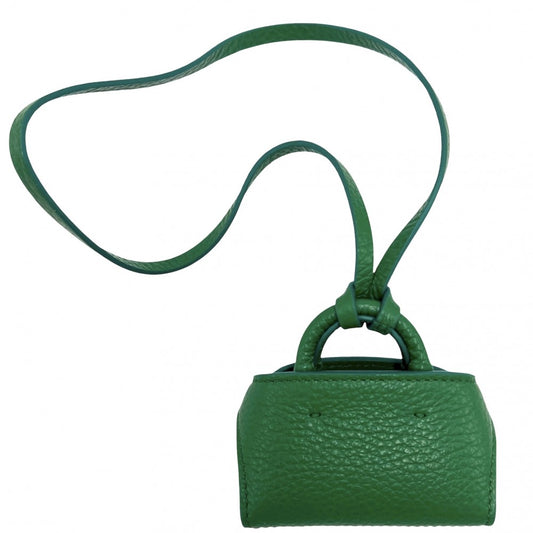 【開店SALE】 Salvatore Ferragamo サルヴァトーレフェラガモ バッグチャーム 小物 ハグチャーム Hugバッグモチーフ キーホルダー カーフ グリーン 緑 シルバー金具 レディース【中古品】