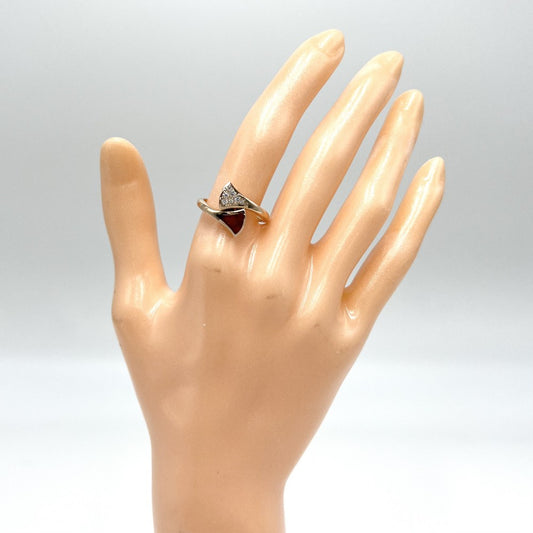 【開店SALE】 BVLGARI ブルガリ 指輪 ティーヴァドリーム リング ジュエリー アクセサリー 18金PG K18ピンクゴールド ダイヤモンド0.08ct 約14.5号 レディース 約4.1g【中古品】