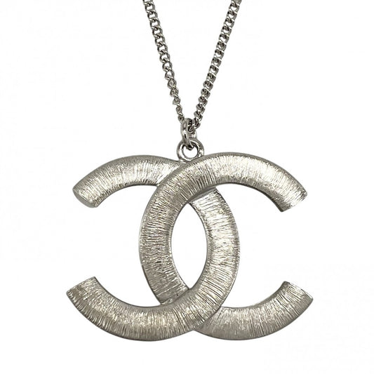 CHANEL シャネル ネックレス ココマーク ロングネックレス アクセサリー ラインストーン B17P シルバー レディース 約13.4g 2017年【中古品】