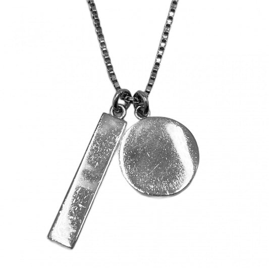 LOUIS VUITTON ルイヴィトン ネックレス モノグラムプレイ ペンダント アクセサリー ロングネックレス メタル M01185 シルバー ユニセックス 約19.2g【中古品】