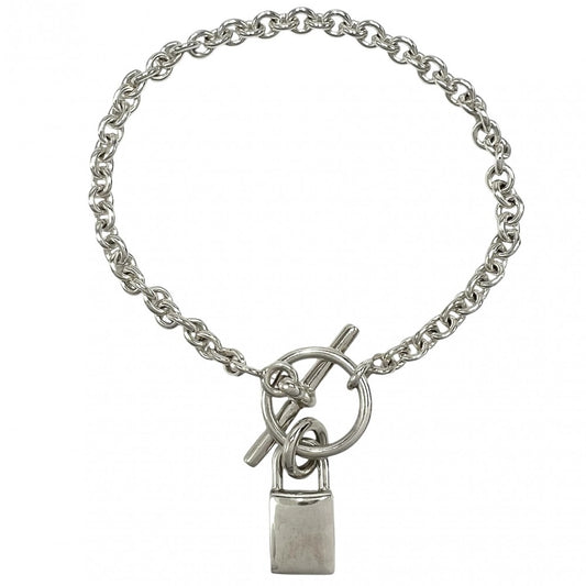 HERMES エルメス ブレスレット アミュレット カデナ チェーンブレス アクセサリー シルバー925 シルバー レディース 約11.3g【中古品】