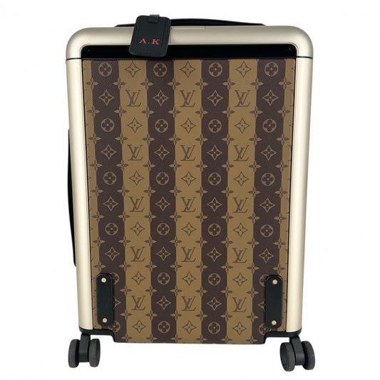 【開店SALE】 LOUIS VUITTON ルイヴィトン キャリーバッグ モノグラムリバース ホライゾン NIGOコラボ スーツケース トラベルバッグ キャリーケース ブラウン 茶 シルバー金具 ユニセックス【中古品】