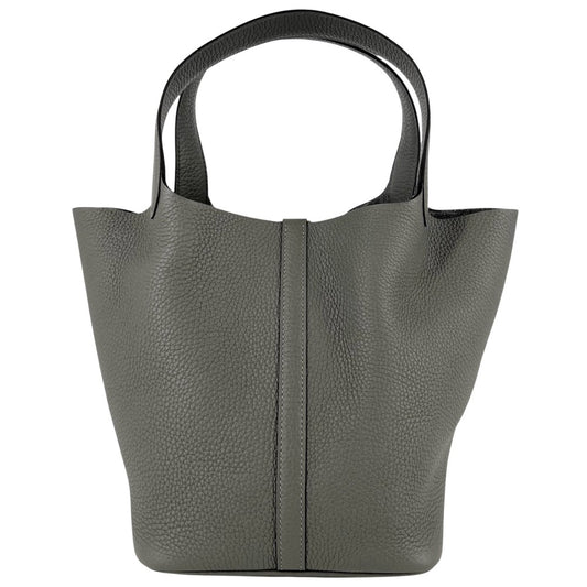 HERMES エルメス ハンドバッグ ピコタンロックMM グレー U刻印 トリヨン エタン ゴールド金具 レディース 2022年【中古品】