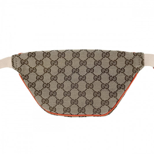 GUCCI グッチ ウエストバッグ ノースフェイスコラボ ボディバッグ THE NORTH FACE かばん 鞄 650299 GGキャンバス レザー ベージュ オレンジ シルバー金具 メンズ【中古品】