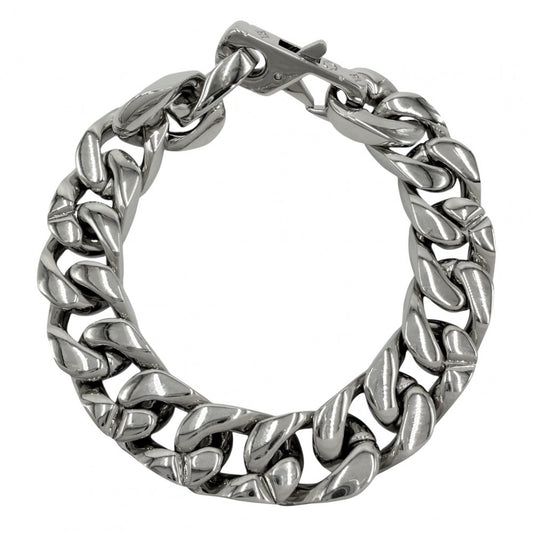 【開店SALE】 LOUIS VUITTON ルイヴィトン ブレスレット モノグラム ブラスレ・LVチェーンリンクス アクセサリー Lサイズ M69989 シルバー メンズ 約69.6g【中古品】