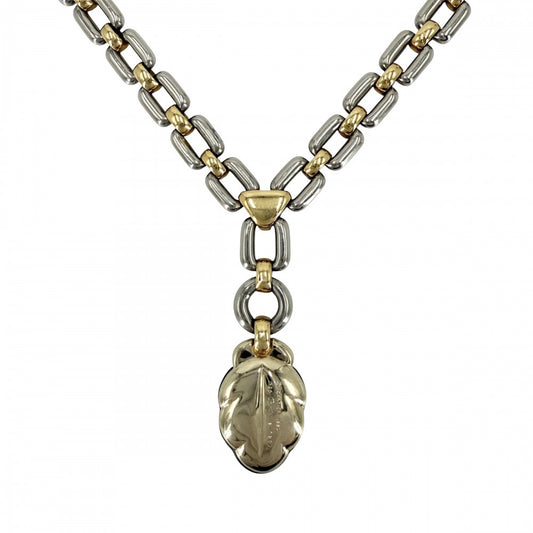 CARTIER カルティエ ネックレス パティアラ ペンダント ジュエリー アクセサリー Au750 18金YG WG K18イエローゴールド K18ホワイトゴールド カルセドニー ゴールド シルバー レディース 約52.0g【中古品】