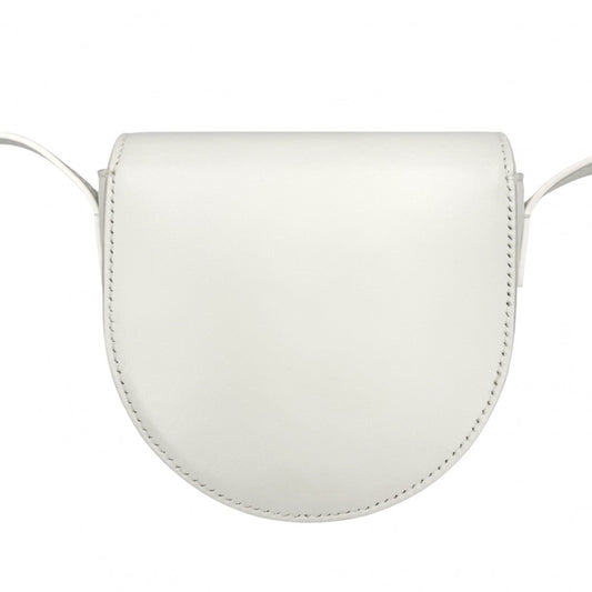 【開店SALE】 CELINE セリーヌ ショルダーバッグ キュイル トリオンフ ミニ ブザス ミニバッグ ポシェット かばん 鞄 レザー ホワイト 白 ゴールド金具 レディース【中古品】