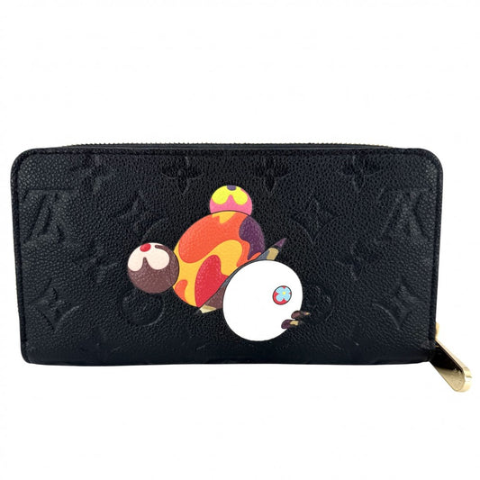 【開店SALE】 LOUIS VUITTON ルイヴィトン 長財布 LV×TM ジッピーウォレット 村上隆 モノグラムアンプラント・パンダ M14160 モノグラムアンプラント ブラック 黒 マルチカラー ゴールド金具 レディース【中古品】