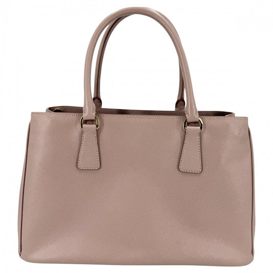 PRADA プラダ 2WAY ガレリア ミディアム ハンドバッグ ショルダーバッグ トライアングルロゴ BN1874 レザー ピンクベージュ ゴールド金具 レディース【中古品】