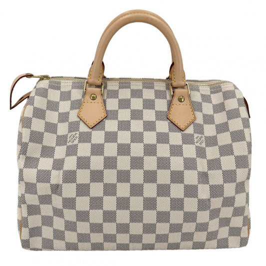 LOUIS VUITTON ルイヴィトン ハンドバッグ ダミエアズール スピーディ30 ボストンバッグ Speedy30 ホワイト 白 鞄 かばん N41533 ゴールド金具 レディース【中古品】