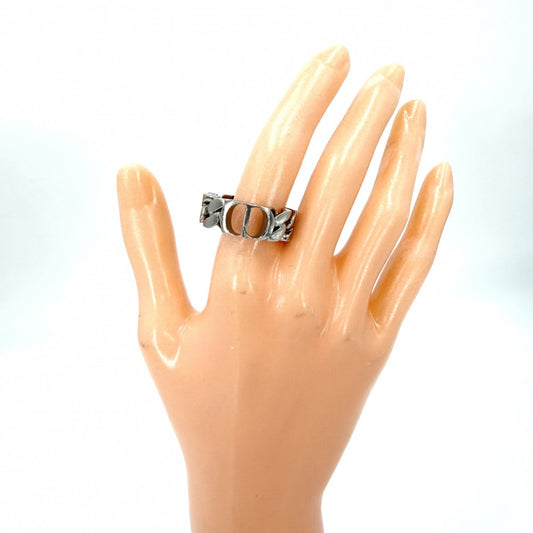 【開店SALE】 Dior ディオール 指輪 CD Icon チェーンリンク リング アクセサリー ジュエリー Sサイズ 約18号 メンズ 約12.4g【中古品】