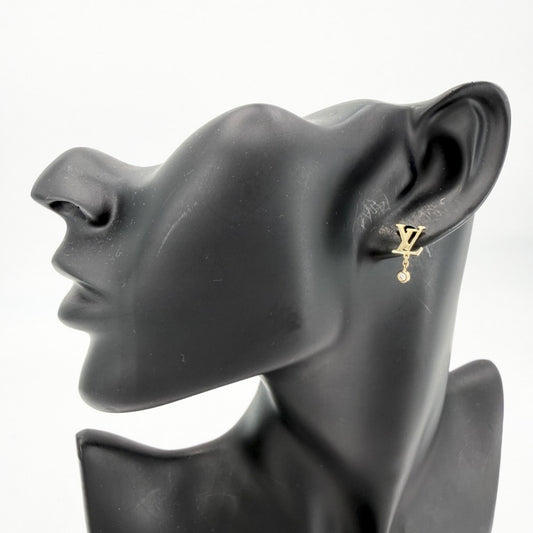 LOUIS VUITTON ルイヴィトン ピアス イディール ブロッサム LV アクセサリー ジュエリー Au750 18金YG K18イエローゴールド ダイヤモンド0.03(1個あたり)ct Q96495 レディース 約2.2g【中古品】