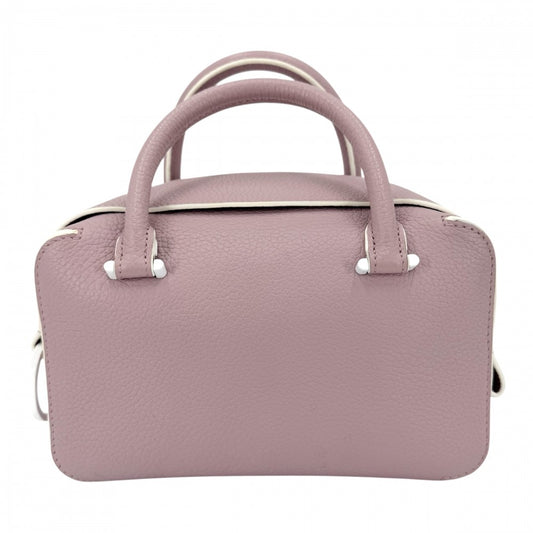 2WAY デルヴォー クールボックス ミニ ハンドバッグ ショルダーバッグ DELVAUX レザー ピンク シルバー金具 レディース【中古品】