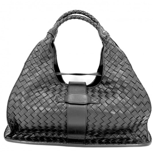 【開店SALE】 BOTTEGAVENETA ボッテガヴェネタ トートバッグ イントレチャート ハンドバッグ レザー ブラック 黒 ブラック金具 レディース【中古品】