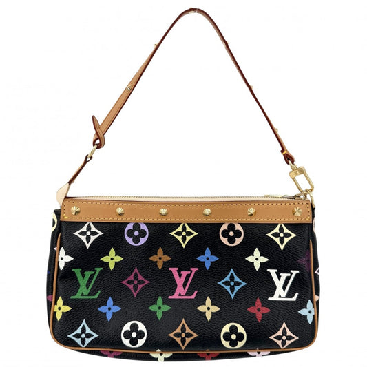 【開店SALE】 LOUIS VUITTON ルイヴィトン ハンドバッグ ポシェットアクセソワール アクセサリーポーチ ブラック 黒 M92648 モノグラムマルチカラー ノワール マルチカラー ゴールド金具 レディース【中古品】
