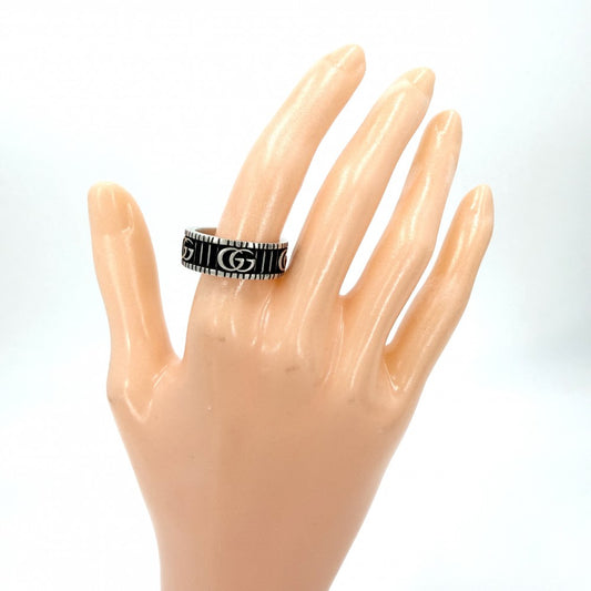 【開店SALE】 GUCCI グッチ 指輪 ダブルG アクセサリー ジュエリー 小物 19サイズ シルバー925 約17.5号 551899 レディース 約10.6g【中古品】