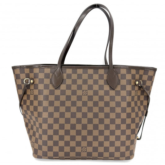 【開店SALE】 LOUIS VUITTON ルイヴィトン トートバッグ ネヴァーフルMM ハンドバッグ N40599 ダミエキャンバス ブラウン 茶 ゴールド金具 レディース【中古品】