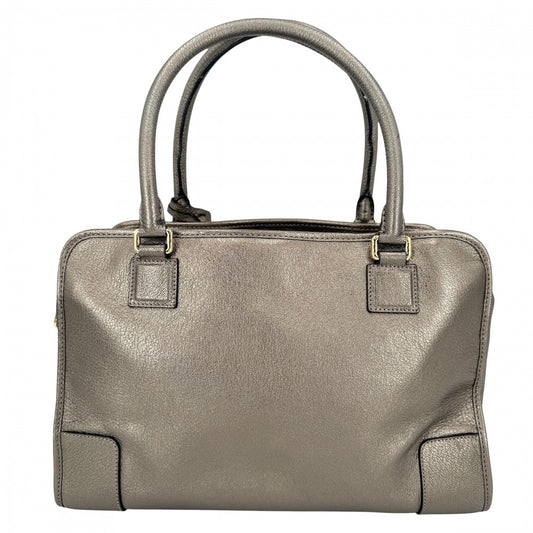 【開店SALE】 LOEWE ロエベ ハンドバッグ アナグラム アマソナ36 ミニボストンバッグ メタリック レザー ゴールド ゴールド金具 レディース【中古品】