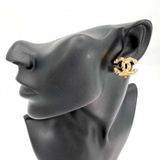 CHANEL シャネル イヤリング マグマ 溶岩 ココマーク アクセサリー GP 93A ゴールド レディース 約8.5g 1993年【中古品】