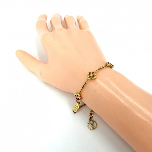 LOUIS VUITTON ルイヴィトン ブレスレット フラワーフル アクセサリー M68127 ゴールド レディース 約4.1g【中古品】