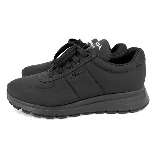 【開店SALE】 PRADA プラダ スニーカー ロゴ 靴 約26cm 7サイズ 2EG366 ナイロン ブラック 黒 ブラック金具 メンズ【中古品】