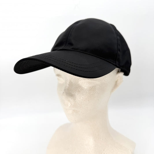 PRADA プラダ 帽子 トライアングルロゴ ベースボールキャップ ファッションアイテム RE-NYLON メンズ レディース 2HC274 ナイロン ブラック 黒 シルバー金具 ユニセックス【中古品】